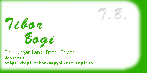 tibor bogi business card